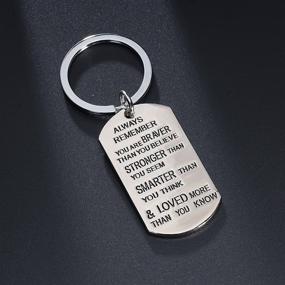 img 2 attached to Stainless Steel Key Chain Ring You Are Braver Stronger Smarter Than You Think Pendant Family Friend Gift (Zinc Alloy)