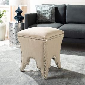 img 3 attached to Safavieh Mercer Collection Deidra Ottoman Furniture and Accent Furniture