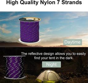 img 3 attached to 🏕️ Balit Reflective 550 Paracord: Durable 4mm Tent Rope with 7 Strands, Windproof & Reflective Guylines Spool - Ideal for Camping, Outdoor Activities, and Emergency Situations