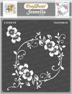 🎨 craftreat flourish stencils - painting on wood, canvas, paper, fabric, floor, wall, and tile - flourish circle design - 6x6 inches - reusable diy art and craft stencils for home decor - floral stencils logo