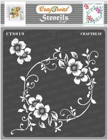 img 4 attached to 🎨 CrafTreat Flourish Stencils - Painting on Wood, Canvas, Paper, Fabric, Floor, Wall, and Tile - Flourish Circle Design - 6x6 Inches - Reusable DIY Art and Craft Stencils for Home Decor - Floral Stencils