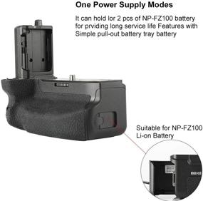 img 3 attached to 📷 Meike MK-A7R IV Vertical Battery Grip for Sony A7R IV, A9II, and A7IV Cameras - Professional Photography Accessory