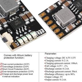 img 1 attached to 10pcs 18650 Lithium Battery Charging Module TP4056 1A with Battery Protection BMS and 2A 5V Charge Discharge Module Boost Power PCB Board for Mobile Protection