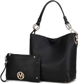 img 4 attached to Исследуйте стильные сумки-хобо MKF для женщин из искусственной кожи - дизайнерская сумка с ручкой и карманами