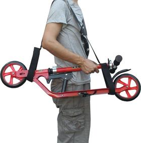 img 4 attached to 🛴 YYST Kick Scooter Shoulder Strap - Comfortable Carrying Strap to Prevent Back Strain! No More Scooter Damage!