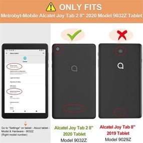 img 3 attached to 🔵 Protective Blue Case for Metrobyt-Mobile Alcatel Joy Tab 2 8-inch 2020 Model 9032Z Tablet - Shockproof & Kid-Friendly