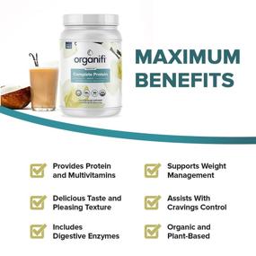 img 1 attached to 🌱 Organifi: Complete Protein - Vegan Protein Powder - Organic Plant-Based Protein Drink - No Soy, Dairy, or Gluten - Digestive Enzymes - Complete Vanilla Flavor - 30 Day Supply - Enhanced Immunity Support