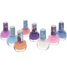 img 2 attached to 🎠 Disney Frozen 2 - Townley Girl Non-Toxic Peel-Off Water-Based Natural Safe Quick Dry Nail Polish Set for Kids Toddlers Girls, Glittery & Opaque Colors, Ages 3+ (18 Pcs)