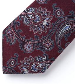img 2 attached to 🎩 Burgundy Paisley Handkerchief by HISDERN: Perfect for Weddings and Special Occasions