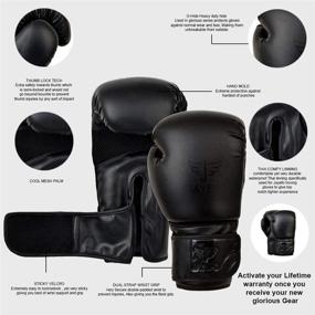 img 2 attached to Jayefo Glorious Boxing Gloves: Premium Leather Sparring Mitts for Men & Women