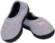 elcssuy slip-resistant toddler slippers for boys with non-slip outsole logo