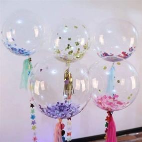 img 1 attached to 🎈 DANIDEER Clear BoBo Balloons: 100 PCS Transparent Helium Balloons for Stunning Birthday, Wedding, Christmas, and Party Decorations