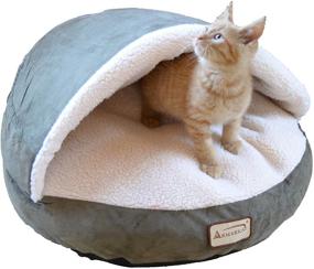 img 4 attached to 🐈 Optimized: Armarkat Cat Bed in Laurel Green and Ivory - Enhancing Comfort for Your Feline Companion