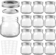 🍯 kamota mason jars 8 oz: perfect for jam, honey, wedding & shower favors – 12 pack with regular lids and bands, plus 20 whiteboard labels! logo