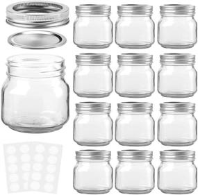 img 4 attached to 🍯 KAMOTA Mason Jars 8 oz: Perfect for Jam, Honey, Wedding & Shower Favors – 12 Pack with Regular Lids and Bands, Plus 20 Whiteboard Labels!