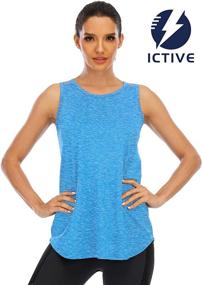 img 1 attached to 🏋️ ICTIVE Women's Loose Fit Yoga & Running Tank Tops with Open Back - Ideal for Summer Workouts and Muscles Toning