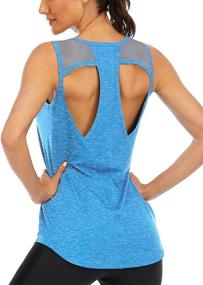 img 2 attached to 🏋️ ICTIVE Women's Loose Fit Yoga & Running Tank Tops with Open Back - Ideal for Summer Workouts and Muscles Toning