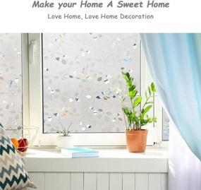 img 3 attached to 🍋 Lemon Cloud 3D Frosted Leaf Decorative Window Film - Enhancing Privacy & Style
