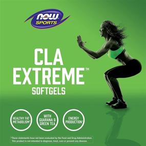img 2 attached to 💪 NOW Sports Nutrition CLA Extreme: Conjugated Linoleic Acid with Guarana & Green Tea - 90 Softgels for Enhanced Performance