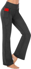 img 4 attached to 🩳 Heathyoga Bootcut Yoga Pants for Women with Pockets - High Waisted Workout & Dress Pants