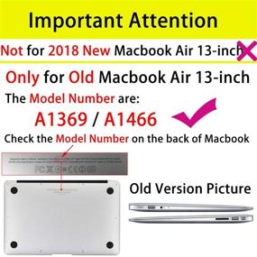 img 3 attached to 📦 Sykiila MacBook Air 13 Inch Case for 2010-2017 Old Version - 4-in-1 Hard Shell + HD Screen Protector + TPU Keyboard Cover + Sleeve Set