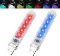 🌈 ksridote 2 pcs mini usb led lights - enhanced rgb usb led car lights for ambient lighting in cars, parties, home and office decorations logo
