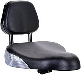 img 1 attached to 🖤 Sleek Black Sunlite Backrest Saddle, 9 x 11 inches