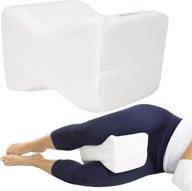 xtra-comfort memory foam knee pillow: ultimate orthopedic support for side sleepers - relieve sciatica, back, hip, and joint pain - ideal for pregnancy, maternity, and spine alignment - men and women's cushion logo
