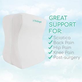 img 2 attached to Xtra-Comfort Memory Foam Knee Pillow: Ultimate Orthopedic Support for Side Sleepers - Relieve Sciatica, Back, Hip, and Joint Pain - Ideal for Pregnancy, Maternity, and Spine Alignment - Men and Women's Cushion