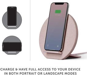img 1 attached to Native Union Dock Wireless Charger Stand - High Speed [Qi Certified] 10W Versatile Fast Wireless Charging Stand - Compatible With IPhone 11/11 Pro/11 Pro Max (Rose)