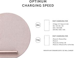 img 2 attached to Native Union Dock Wireless Charger Stand - High Speed [Qi Certified] 10W Versatile Fast Wireless Charging Stand - Compatible With IPhone 11/11 Pro/11 Pro Max (Rose)