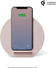 img 3 attached to Native Union Dock Wireless Charger Stand - High Speed [Qi Certified] 10W Versatile Fast Wireless Charging Stand - Compatible With IPhone 11/11 Pro/11 Pro Max (Rose)