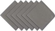 🧺 lint-free microfiber polishing cloth for wine glasses, windows, car, stainless steel appliances, and more - 12x12 inch 6-pack, gray logo