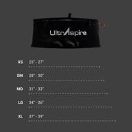 optimized ultraspire fitted race belt 2.0 - lightweight, durable, 5 sizes for perfect fit (black, medium: waist 31-33 inches) logo