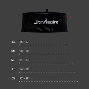 img 3 attached to Optimized UltrAspire Fitted Race Belt 2.0 - Lightweight, Durable, 5 Sizes for Perfect Fit (Black, Medium: Waist 31-33 inches)