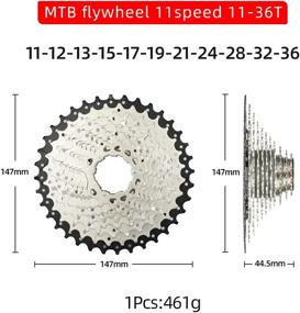 img 3 attached to 🚲 CYSKY 11-Speed Cassette 11-25T/11-28T/11-32T/11-36T/11-40T/11-42T/11-46T/11-50T for Mountain Bike, Road Bicycle, MTB, BMX - Lightweight Design - Compatible with Sram, Sunrace, Shimano Ultegra, XT