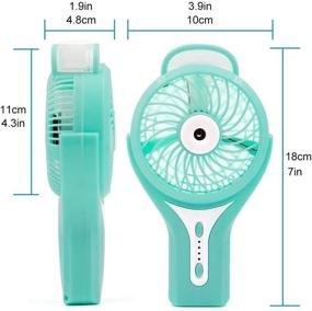 img 2 attached to Ehomely Portable Handheld USB Rechargeable Battery Fan for Cooling, Water Mist & Heat Stroke Prevention - Personal Misting Fan