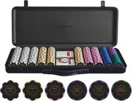 slowplay nash 14 gram clay poker chips set: 300 pcs/500pcs, blank/numbered chips, stylish carrying case with leather interior, german polycarbonate shell logo