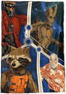 guardians of the galaxy plush blanket - twin full throw 62x90 inches logo
