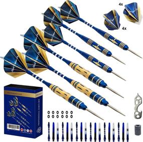 img 4 attached to 🎯 SHOT TAKER CO. EST. 2017 6pc Steel Tip Darts Set - Professional Darts for Dartboard - Complete Kit with Barrels, Shafts, O'Rings, Flights, Sharpener, and Wrench