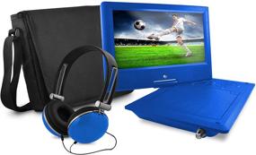 img 4 attached to 📺 Ematic Portable DVD Player: 9-inch LCD Swivel Screen, TV Tuner, Blue - Includes Travel Bag, Headphones
