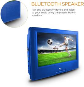img 1 attached to 📺 Ematic Portable DVD Player: 9-inch LCD Swivel Screen, TV Tuner, Blue - Includes Travel Bag, Headphones