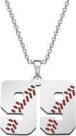 ⚾ wsnang stainless steel baseball jersey number necklace: perfect charm pendant for boys and men logo