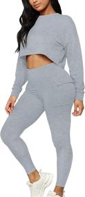 img 4 attached to Kaximil Outfits Sweatshirt Tracksuit Sweatpants Sports & Fitness and Team Sports