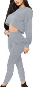 img 3 attached to Kaximil Outfits Sweatshirt Tracksuit Sweatpants Sports & Fitness and Team Sports