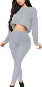 img 2 attached to Kaximil Outfits Sweatshirt Tracksuit Sweatpants Sports & Fitness and Team Sports