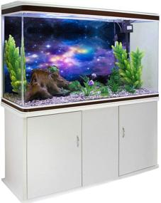 img 1 attached to 🐟 Enhance your Fish Tank with Fantasy Star Aquarium Background: Easy-to-Apply PVC Sticker Pictures for Stunning Decoration