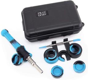 img 4 attached to 🔧 PILOTDIARY Portable 6.5-Inch Straw and Wax Carving Case Kit, Black/Blue