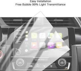 img 3 attached to 📱 High Clarity Anti-Glare PET Plastic Screen Protector for Honda Civic LX EX Touring Si EX-L Sedan Hatchback Navigation (2 Packs)