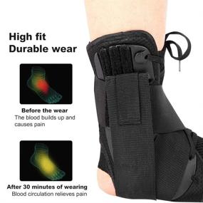 img 1 attached to Ankle Brace Support Sprains Compression
